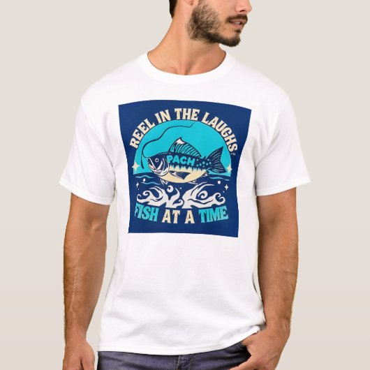 笑いを釣り上げよう Tシャツ (正面)
