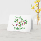 笑いアウトドア カード (黄色い花)