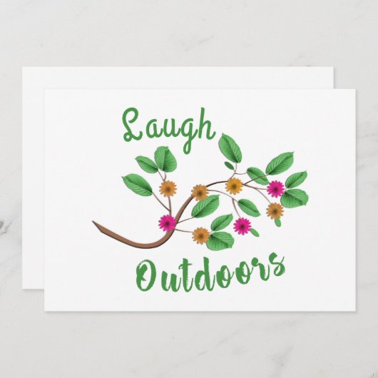 笑いアウトドア 招待状 (正面/裏面)