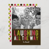 笑いオールウェイホリディフォトカードポストカード シーズンポストカード (正面/裏面)