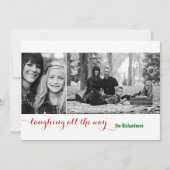 笑いオールウェイレッド2フォトホリデーカード シーズンカード (正面)