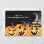 笑いカボチャハッピーバースデーハロウィーンカード (裏面)