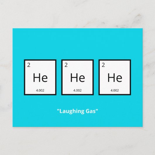 笑いガスヘリウム |科学プン・ホユーモアのあるリダ シーズンポストカード (正面)
