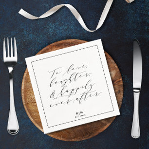 笑いクラシック引用文の紙を愛す結婚る スタンダードカクテルナプキン