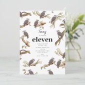 笑いコカブルラオーストラリアユーカリ誕生日 招待状 (スタンド正面)