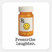 笑いステッカーを処方する スクエアシール (正面)