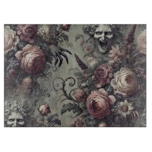 笑いセリフ – ゴシックフローラ カッティングボード (正面)