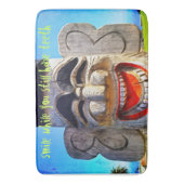 笑いトーテム撮影スマイル引用文タイポグラフィ バスマット (正面縦)