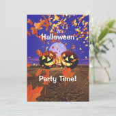笑いハローウィンパーティカボチャ 招待状 (スタンド正面)