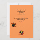 笑いハローウィンパーティカボチャ 招待状 (裏面)