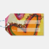 笑いハートカスタムカードギフトラベル ギフトタグ (裏面横)