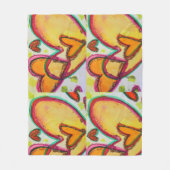 笑いハートコネクトフリースブランケット フリースブランケット (正面)