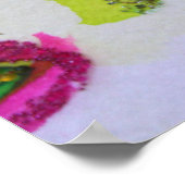 笑いハートコネク絵画トのアートポスタープリント ポスター (角)