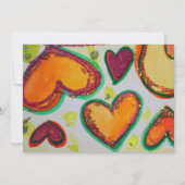 笑いハートピンクブリスカスタム招待状-招待状 招待状 (正面)