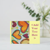 笑いハートピンクブリスポストカード ポストカード (スタンド正面)