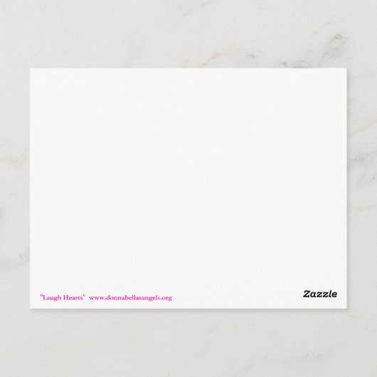 笑いハート交差はがき ポストカード (裏面)