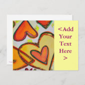 笑いハート交差はがき ポストカード (正面/裏面)