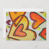 笑いハート交差カスタム招待状または招待状 招待状 (正面)