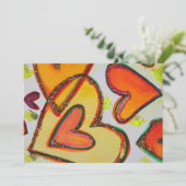 笑いハート交差カスタム招待状または招待状 招待状 (スタンド正面)