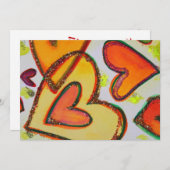 笑いハート交差カスタム招待状または招待状 招待状 (正面/裏面)