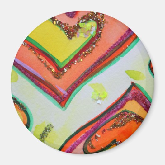 笑いハート磁石 マグネット (正面)