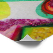 笑いハート絵画ズアートポスタープリント ポスター (角)