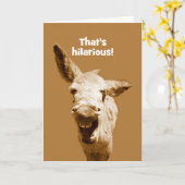 笑いロバハッピーバースデー カード (黄色い花)