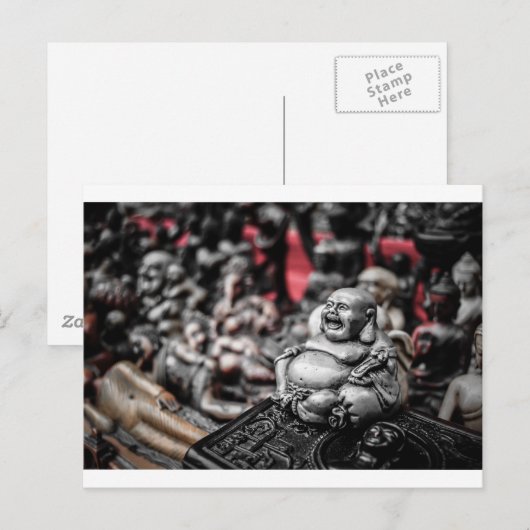 笑い仏 ポストカード (正面/裏面)