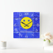 笑い保た スクエア壁時計 (ホーム)