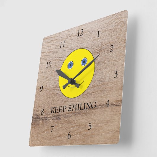 笑い保た スクエア壁時計 (傾斜)