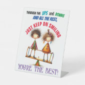 笑い保た 台座サイン (正面)