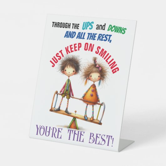 笑い保た 台座サイン (正面)