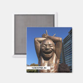 笑い像バンクーバーBCトラベルマグネット マグネット (正面/裏面)