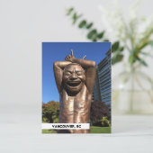 笑い像バンクーバーBC旅行はがき ポストカード (スタンド正面)