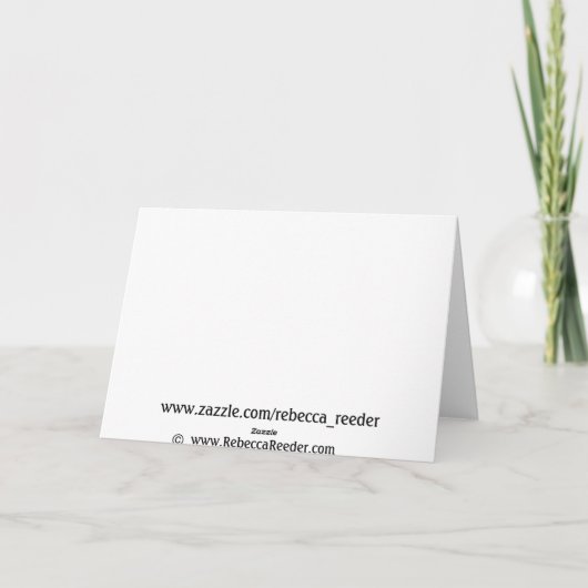 笑い声および友人のための感謝 サンキューカード (裏面)