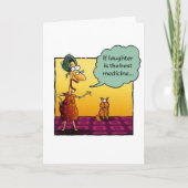 笑い声が最も最高のな薬十分"なって下さい。" カード (正面)