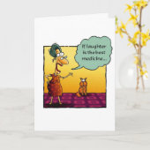 笑い声が最も最高のな薬十分"なって下さい。" カード (黄色い花)