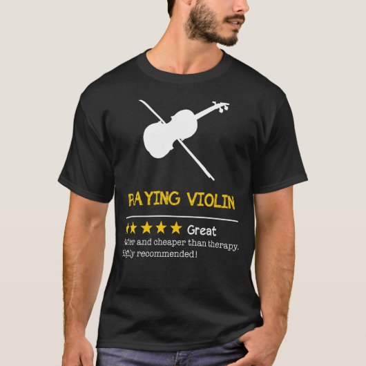 笑い声と一緒に弦:バイオリン – 安く、速く Tシャツ (正面)