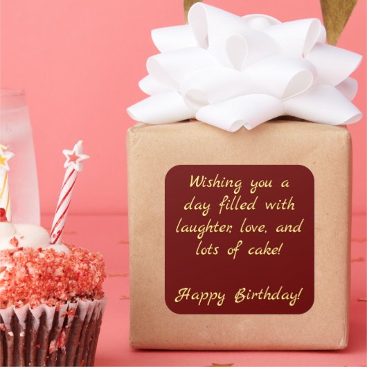 笑い声と愛に満ちた一日を祈って… スクエアシール (パーティー)