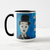 "笑い声のない日日によって無駄にされる"はマグです マグカップ (左)