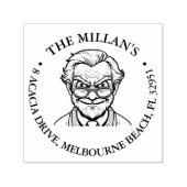 笑い声の大きい熱狂するおじいちゃんの笑わされるテーマ セルフインキングスタンプ (デザイン)