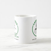 笑い声下痢の薬のおもしろマグカップ コーヒーマグカップ (中央)