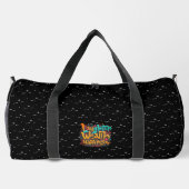 笑い富幸せプリントカット縫いバッグ ダッフルバッグ (裏面)