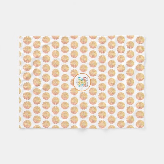 笑い富幸福フリースブランケット フリースブランケット (正面(横))