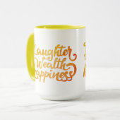 笑い富幸福マグカップ マグカップ (正面左)