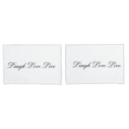 笑い愛の白い枕ケースライブ 枕カバー