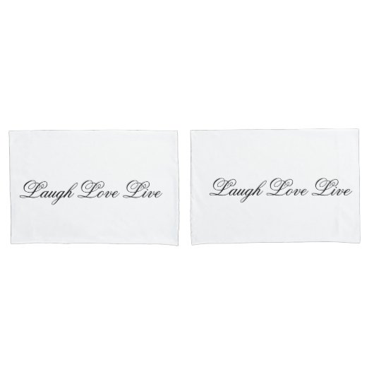 笑い愛の白い枕ケースライブ 枕カバー (フロントセット)