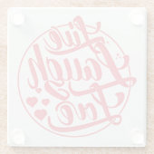 笑い愛は住んでいます ガラスコースター (裏面)