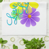 笑い愛は住んでいます キッチンタオル (折り畳み)