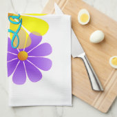 笑い愛は住んでいます キッチンタオル (四つ折り)